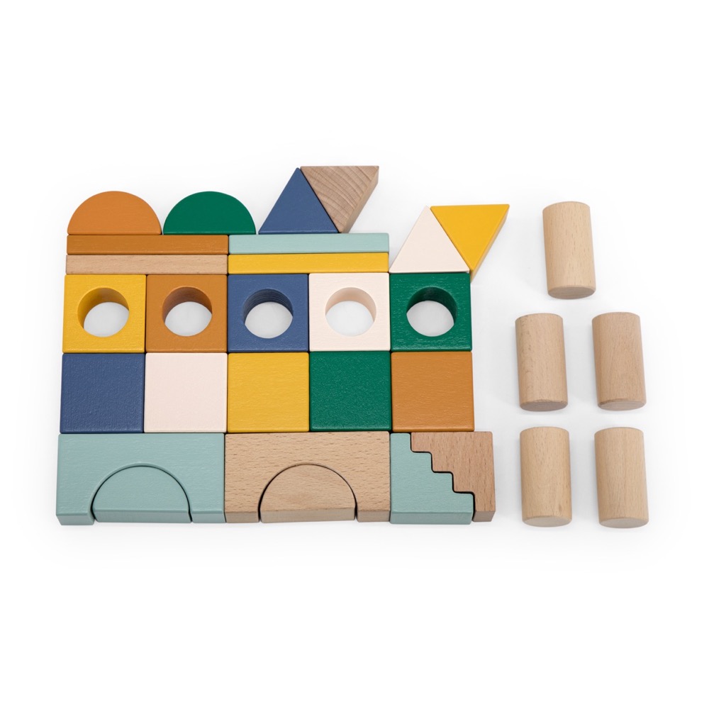 Ciudad de bloques de madera 31 piezas 